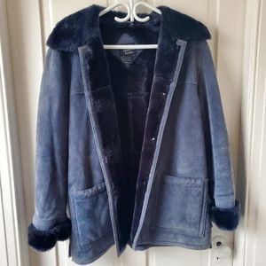 90s Suede Shearling-style Jacket